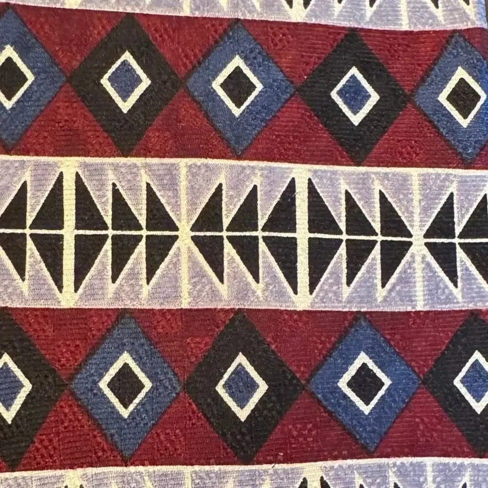 Zianetti Italian Silk Collection Men's Multicolor Geometric Foulard Necktie Tie